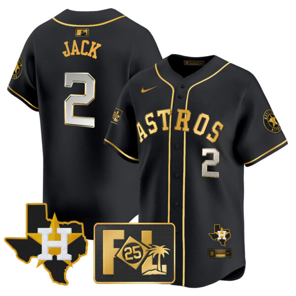 Men's Houston Astros 2025 Spring Training & Texas Patch Vapor Premier Limited Jersey - All Stitched - Image 4