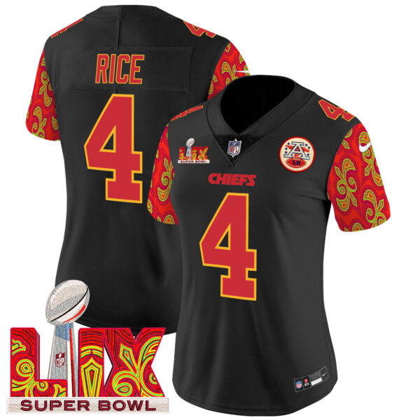Women's Chiefs Super Bowl LIX Style Vapor Limited Jersey - All Stitched - Image 26