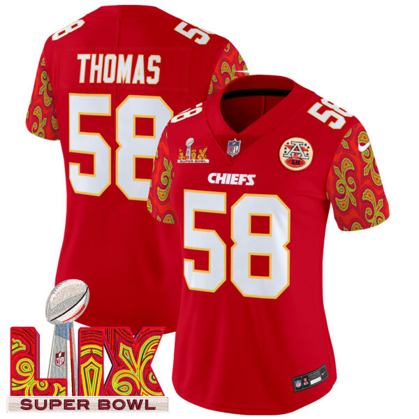 Women's Chiefs Super Bowl LIX Style Vapor Limited Jersey - All Stitched - Image 3