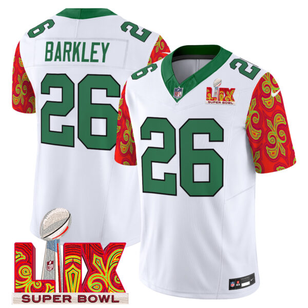 Men's Philadelphia Eagles Kelly Green Super Bowl LIX Style Vapor Limited Jersey - All Stitched - Image 2