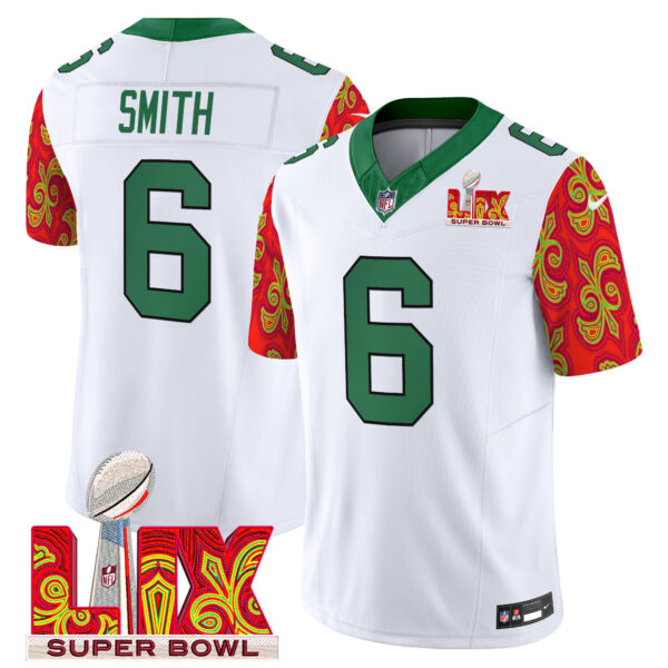 Men's Philadelphia Eagles Kelly Green Super Bowl LIX Style Vapor Limited Jersey - All Stitched - Image 5