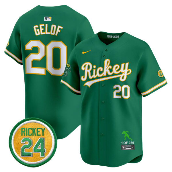 Men's Oakland Athletics Rickey Tribute style Vapor Premier Limited Jersey - All Stitched - Image 18