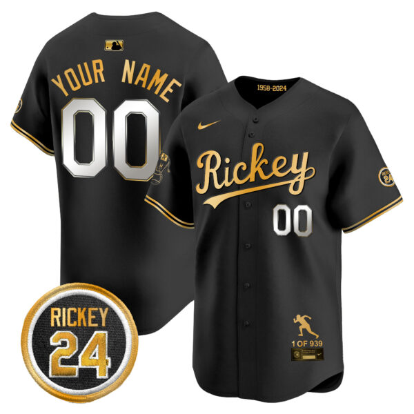 Oakland Athletics Rickey Tribute style Vapor Premier Limited Custom Jersey - All Stitched - Image 2