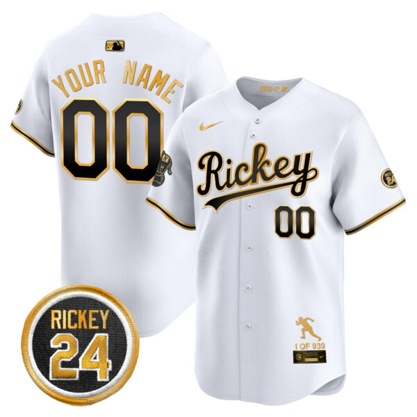 Oakland Athletics Rickey Tribute style Vapor Premier Limited Custom Jersey - All Stitched - Image 3