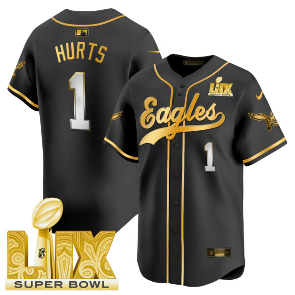 Men's Eagles Super Bowl LIX Patch Kelly Green Vapor Baseball Jersey V2 - All Stitched - Image 2