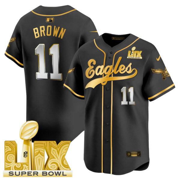 Men's Eagles Super Bowl LIX Patch Kelly Green Vapor Baseball Jersey V2 - All Stitched - Image 8