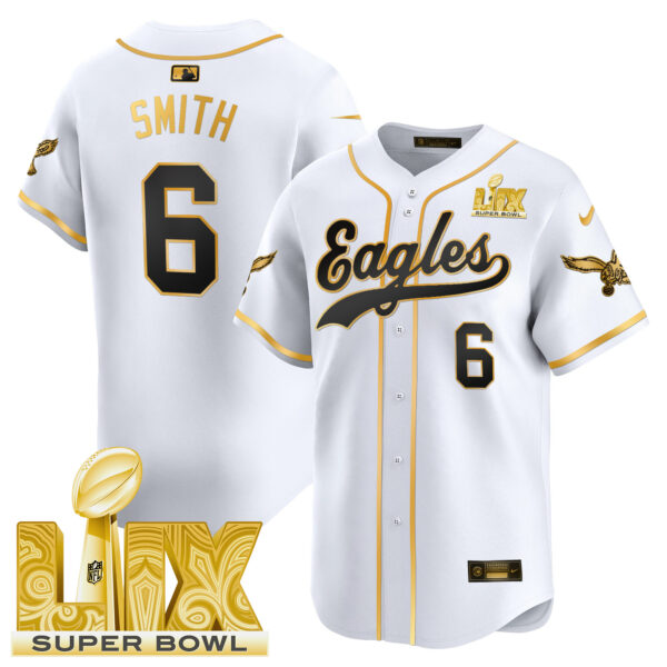 Men's Eagles Super Bowl LIX Patch Kelly Green Vapor Baseball Jersey V2 - All Stitched - Image 14