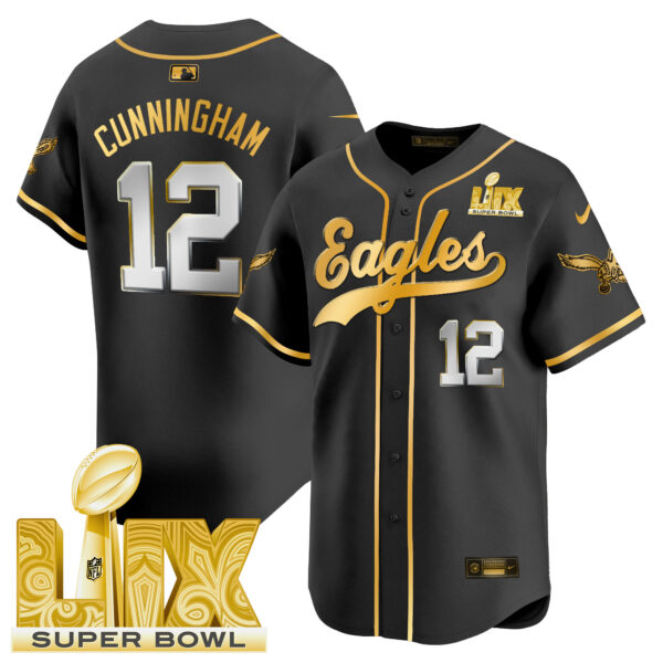 Men's Eagles Super Bowl LIX Patch Kelly Green Vapor Baseball Jersey V2 - All Stitched - Image 5