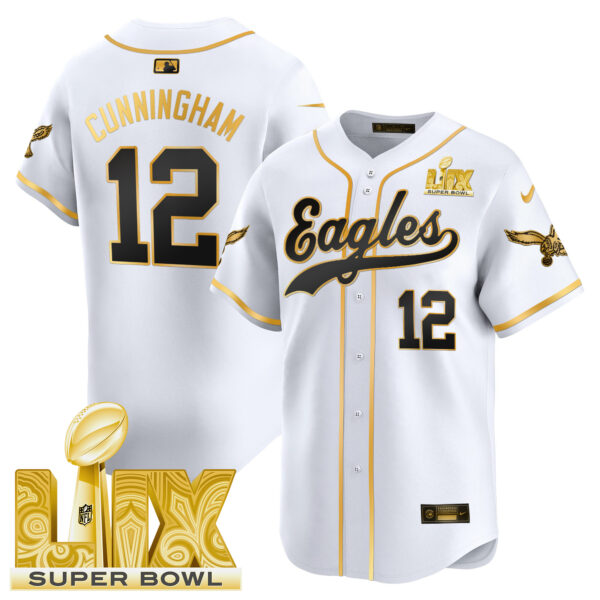 Men's Eagles Super Bowl LIX Patch Kelly Green Vapor Baseball Jersey V2 - All Stitched - Image 15
