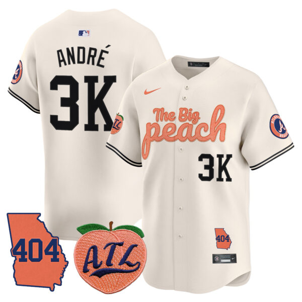 Men's Atlanta Braves 404 & The Big Peach Vapor Premier Limited Jersey - All Stitched - Image 4