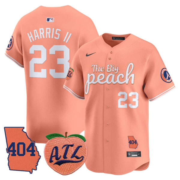 Men's Atlanta Braves 404 & The Big Peach Vapor Premier Limited Jersey - All Stitched - Image 15