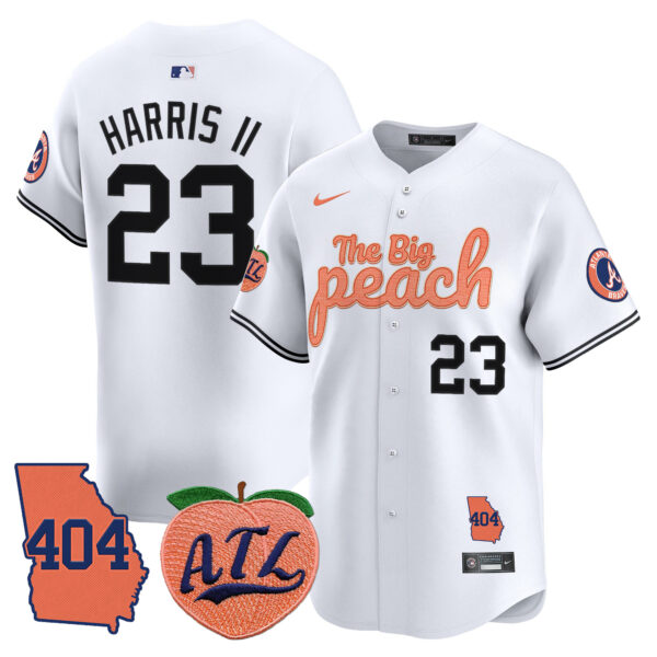 Men's Atlanta Braves 404 & The Big Peach Vapor Premier Limited Jersey - All Stitched - Image 25