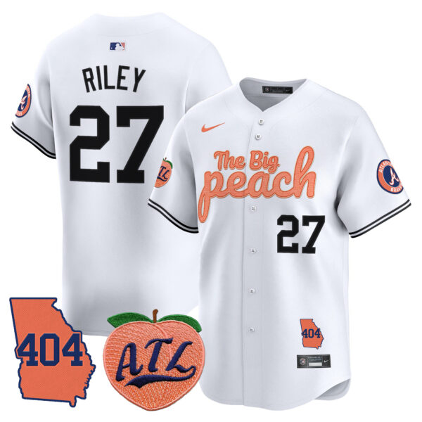 Men's Atlanta Braves 404 & The Big Peach Vapor Premier Limited Jersey - All Stitched - Image 22
