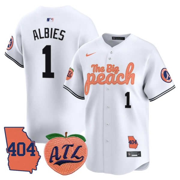 Men's Atlanta Braves 404 & The Big Peach Vapor Premier Limited Jersey - All Stitched - Image 27