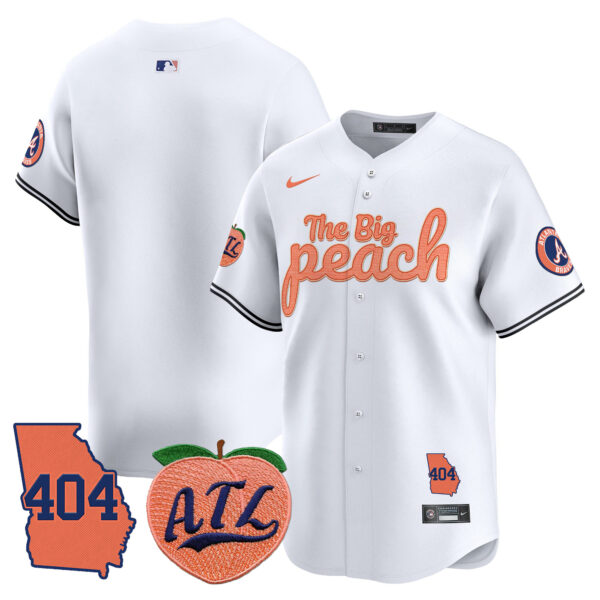 Men's Atlanta Braves 404 & The Big Peach Vapor Premier Limited Jersey - All Stitched - Image 30