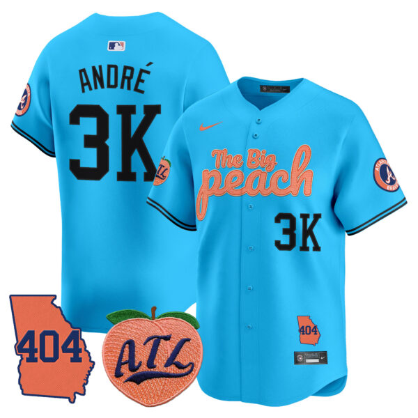 Men's Atlanta Braves 404 & The Big Peach Vapor Premier Limited Jersey - All Stitched - Image 44