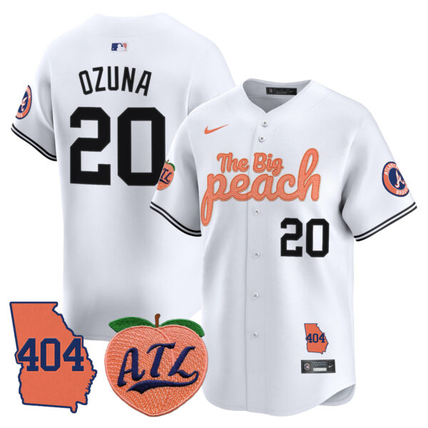 Men's Atlanta Braves 404 & The Big Peach Vapor Premier Limited Jersey - All Stitched - Image 28