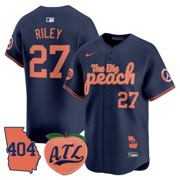 Men's Atlanta Braves 404 & The Big Peach Vapor Premier Limited Jersey - All Stitched - Image 32