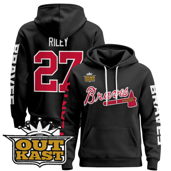 Atlanta Braves 2025 OutKast Patch Pullover Hoodie V2 - All Stitched - Image 2