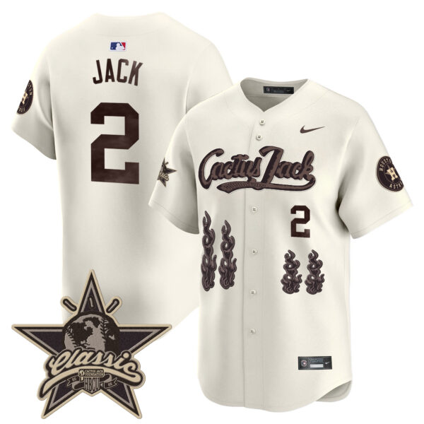 Men's Houston Astros Cactus Jack 2025 Vapor Premier Limited Jersey - All Stitched - Image 2