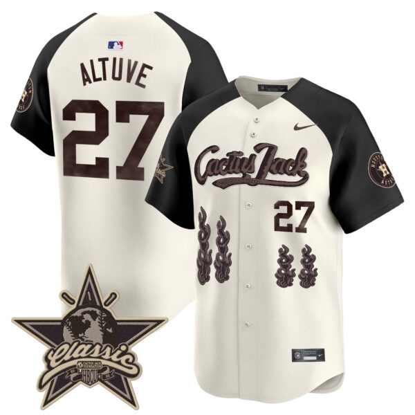 Men's Houston Astros Cactus Jack 2025 Vapor Premier Limited Jersey - All Stitched - Image 45