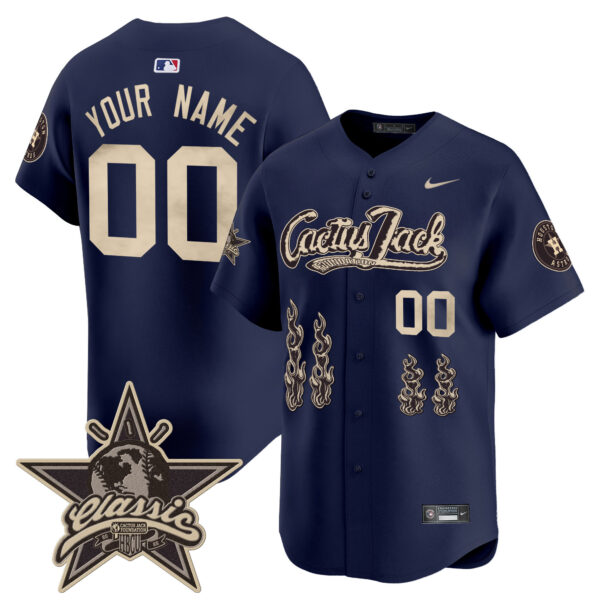 Houston Astros Cactus Jack 2025 Vapor Premier Limited Custom Jersey - All Stitched - Image 4