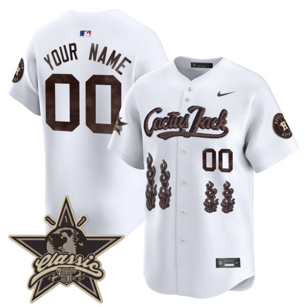Houston Astros Cactus Jack 2025 Vapor Premier Limited Custom Jersey - All Stitched - Image 3