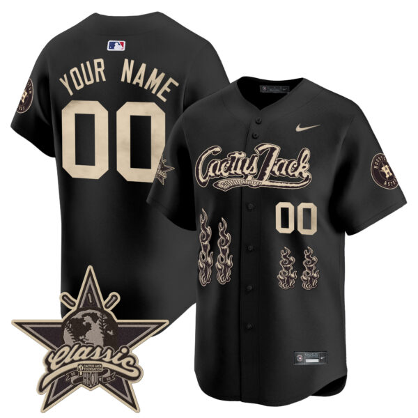 Houston Astros Cactus Jack 2025 Vapor Premier Limited Custom Jersey - All Stitched - Image 2