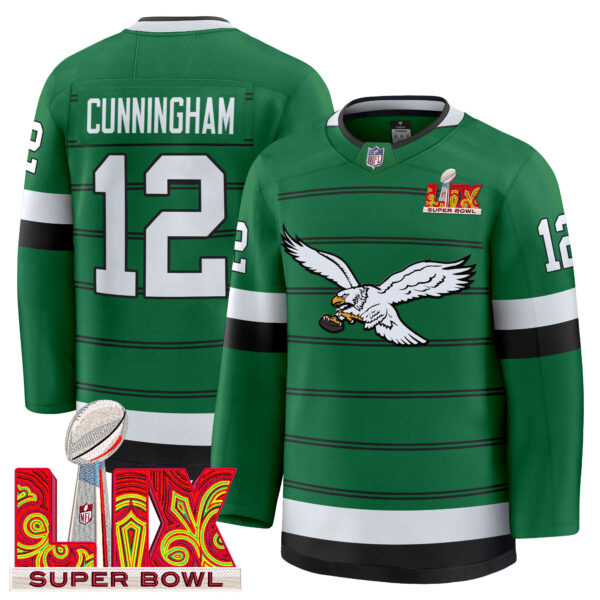 Eagles Kelly Green Hockey Premium Jersey - All Stitched - Image 5