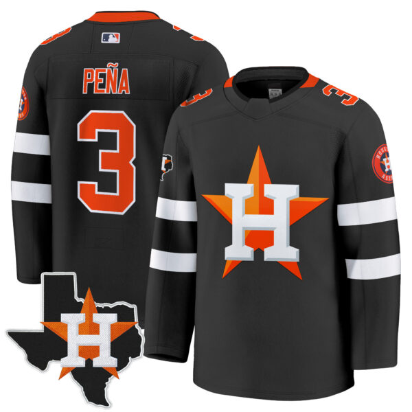 Men's Houston Astros Hockey Premium Jersey - All Stitched - Image 2