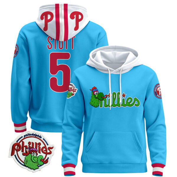 Men's Philadelphia Phillies Phanatic Patch Pullover Hoodie - All Stitched - Image 49