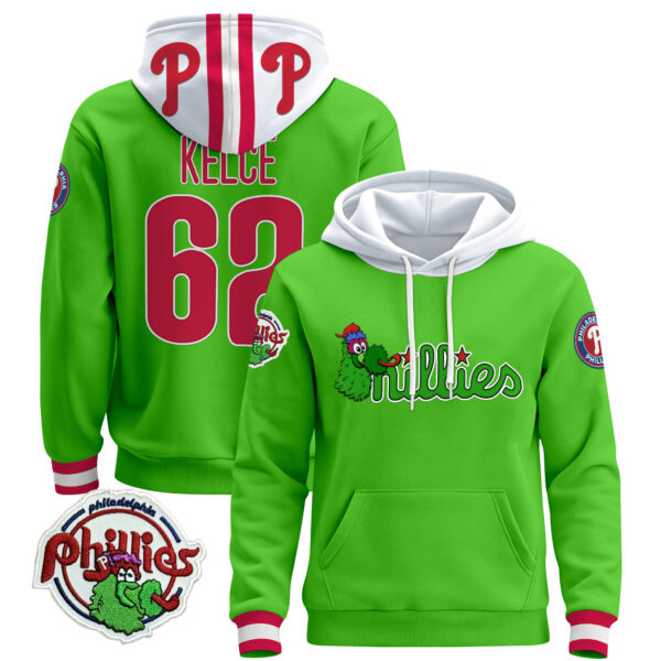 Men's Philadelphia Phillies Phanatic Patch Pullover Hoodie - All Stitched - Image 15