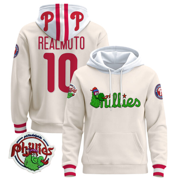 Men's Philadelphia Phillies Phanatic Patch Pullover Hoodie - All Stitched - Image 23