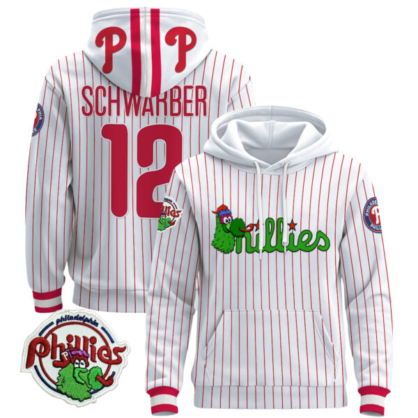 Men's Philadelphia Phillies Phanatic Patch Pullover Hoodie - All Stitched - Image 34