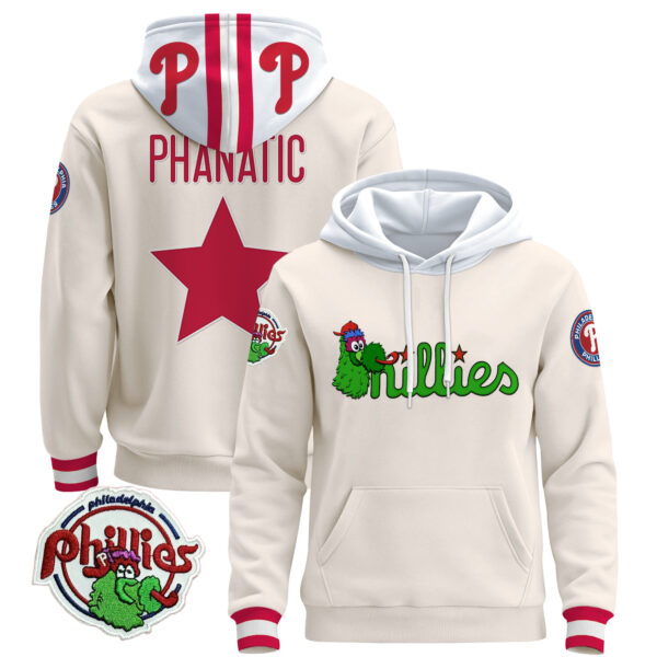 Men's Philadelphia Phillies Phanatic Patch Pullover Hoodie - All Stitched - Image 26