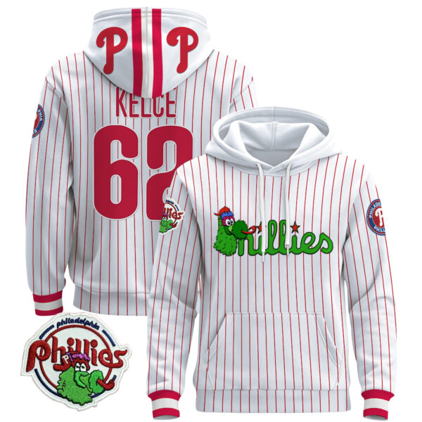 Men's Philadelphia Phillies Phanatic Patch Pullover Hoodie - All Stitched - Image 33
