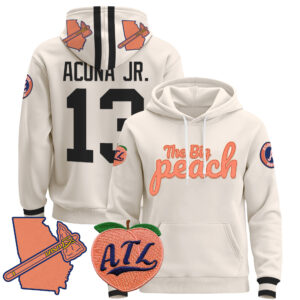Men's Atlanta Braves The Big Peach Pullover Hoodie - All Stitched