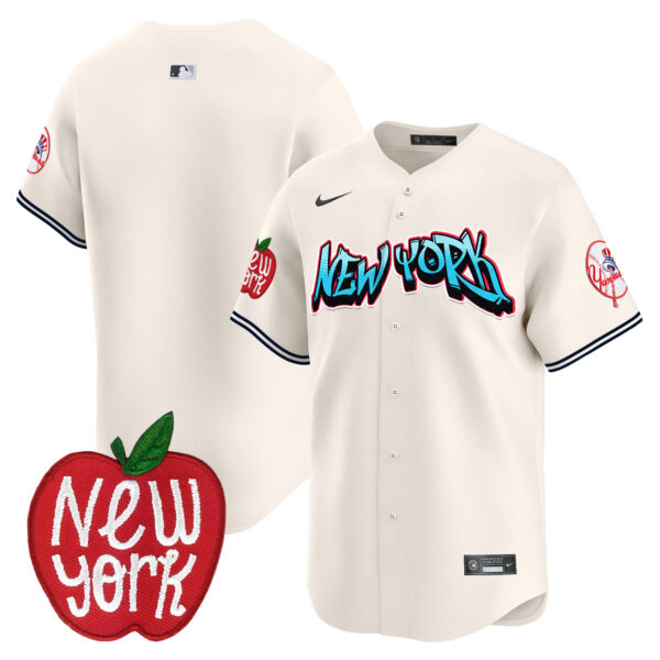 Men's New York Yankees Apple Patch Vapor Premier Limited Jersey - All Stitched - Image 8