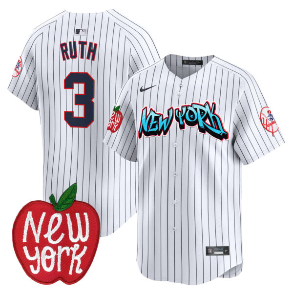 Men's New York Yankees Apple Patch Vapor Premier Limited Jersey - All Stitched - Image 11