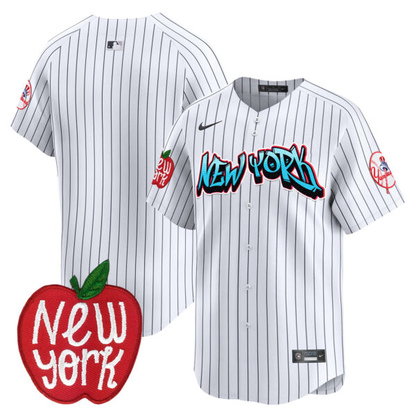 Men's New York Yankees Apple Patch Vapor Premier Limited Jersey - All Stitched - Image 16