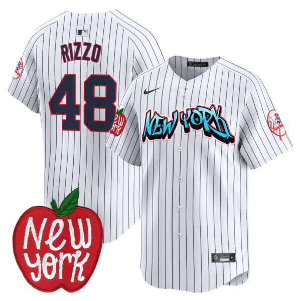 Men's New York Yankees Apple Patch Vapor Premier Limited Jersey - All Stitched - Image 14