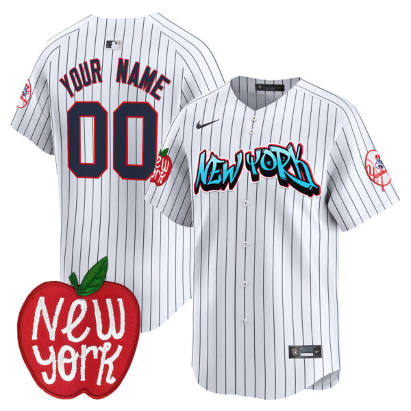 New York Yankees Apple Patch Vapor Premier Limited Custom Jersey - All Stitched - Image 2