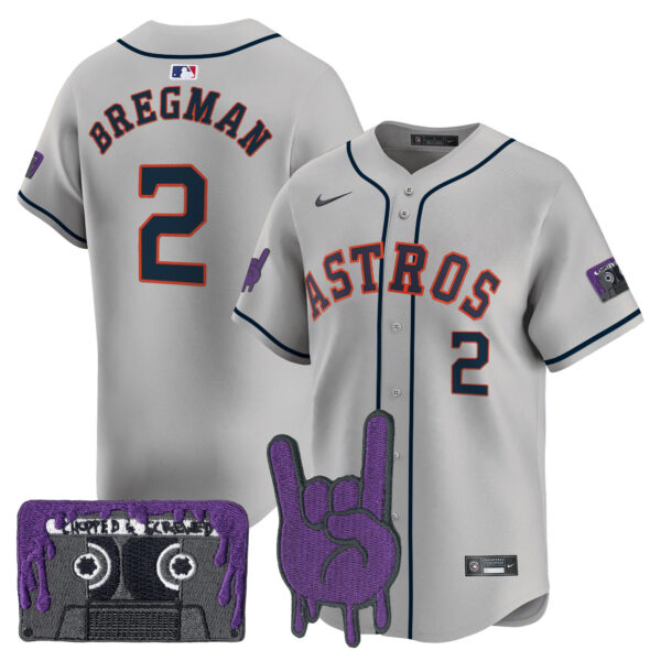 Youth's Houston Astros DJ Screw Patch Vapor Premier Limited Jersey - All Stitched - Image 29