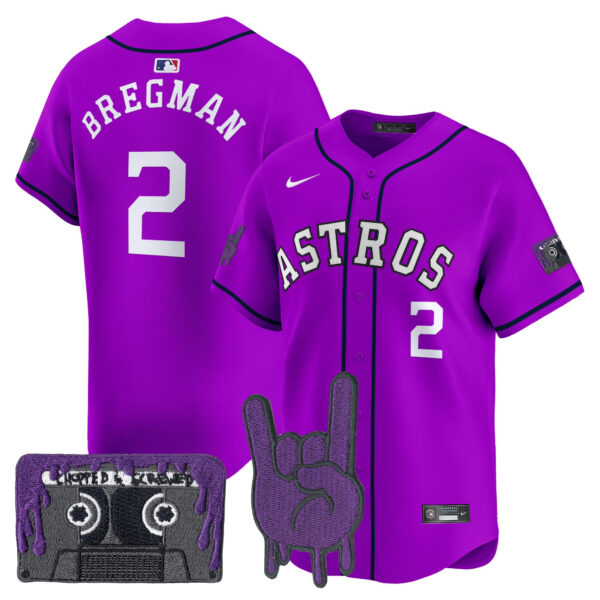 Youth's Houston Astros DJ Screw Patch Vapor Premier Limited Jersey - All Stitched - Image 18