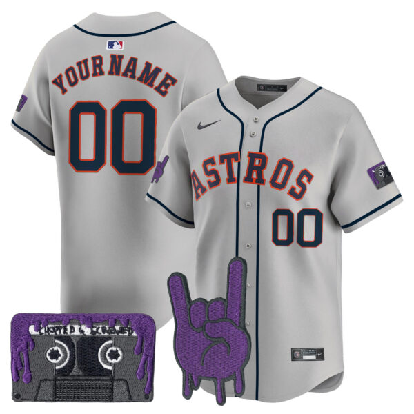 Houston Astros DJ Screw Patch Vapor Premier Limited Custom Jersey - All Stitched - Image 2