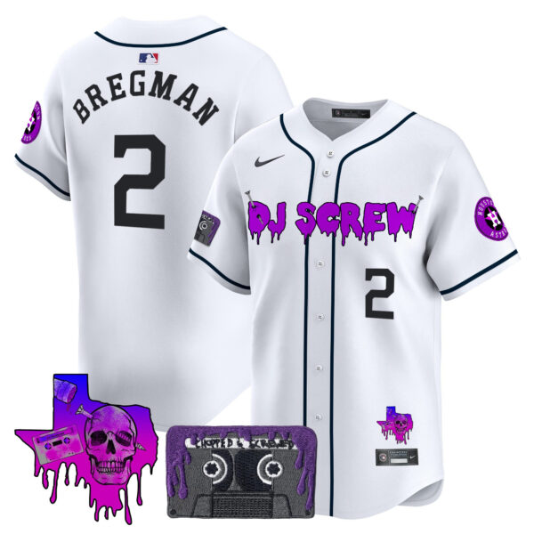 Men's Houston Astros DJ Screw Patch Vapor Premier Limited Jersey V2 - All Stitched - Image 42