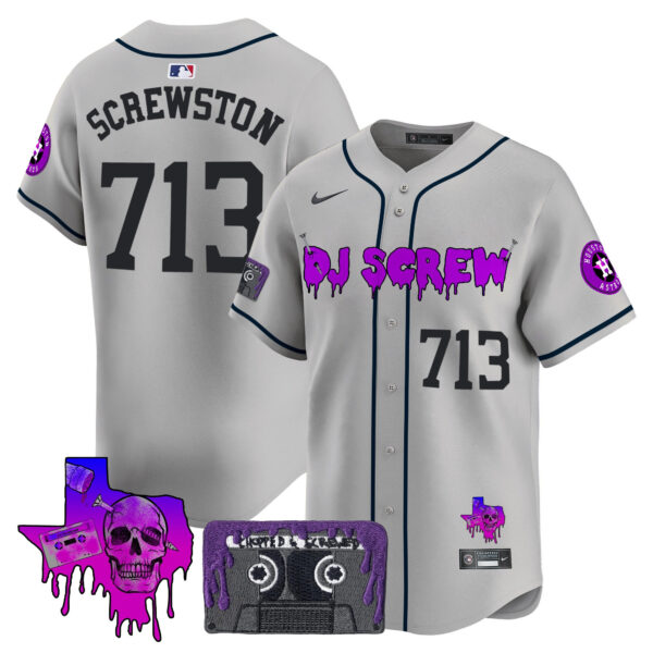 Men's Houston Astros DJ Screw Patch Vapor Premier Limited Jersey V2 - All Stitched - Image 35