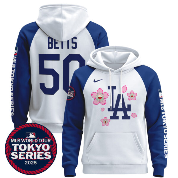 Men's Dodgers Tokyo Series 2025 Pullover Hoodie - Stitched - Image 34