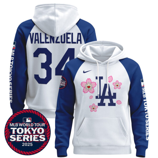 Men's Dodgers Tokyo Series 2025 Pullover Hoodie - Stitched - Image 32
