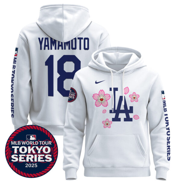 Men's Dodgers Tokyo Series 2025 Pullover Hoodie - Stitched - Image 8
